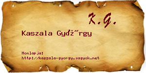 Kaszala György névjegykártya