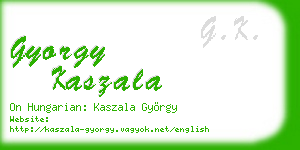 gyorgy kaszala business card